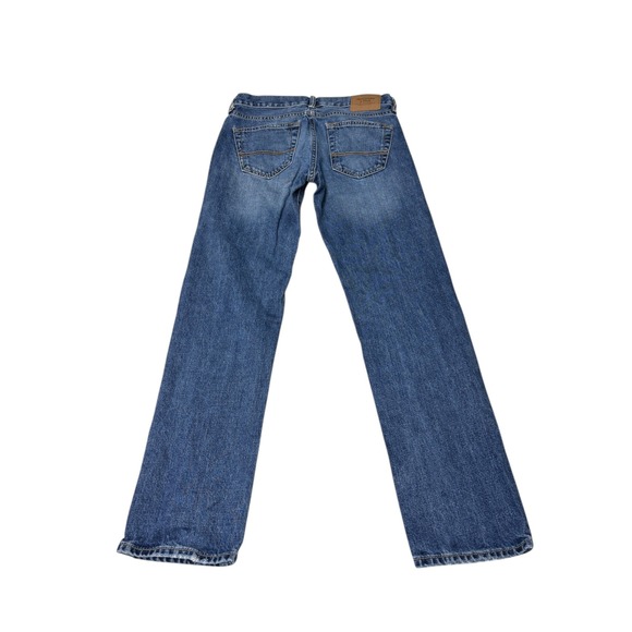 Abercrombie & Fitch Slim Straight Jeans Blue Wash Women's Size 26X30 Button Fly - Picture 8 of 15